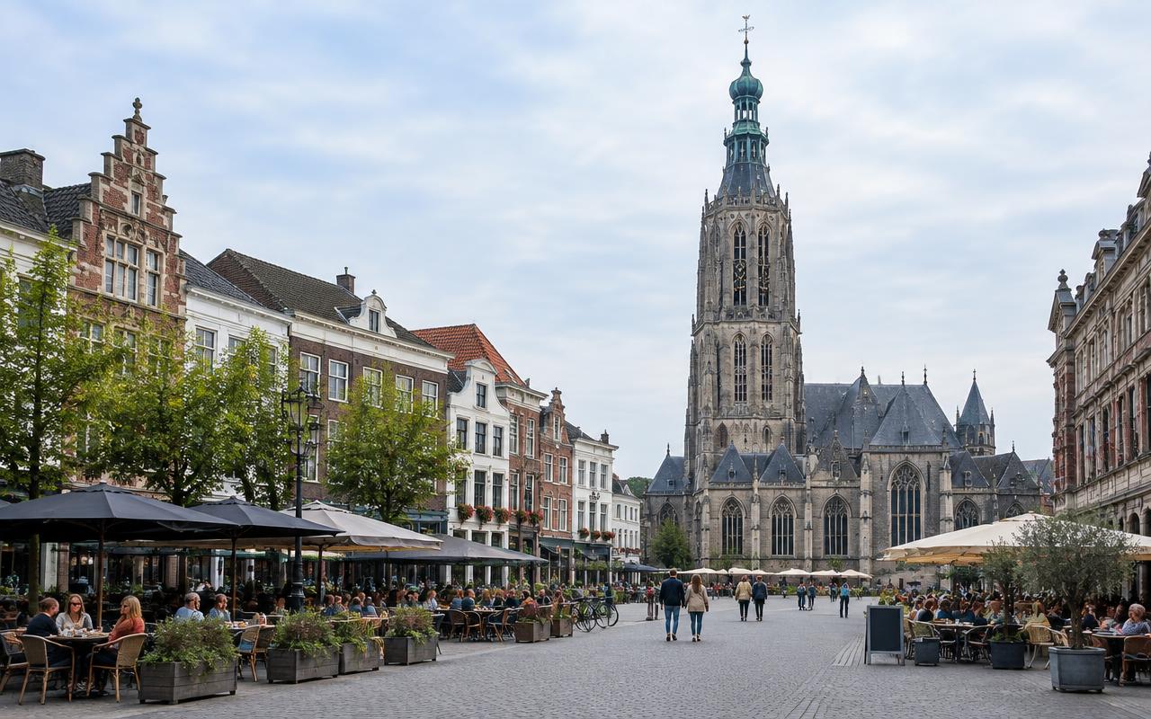 Street scene in Breda, Netherlands