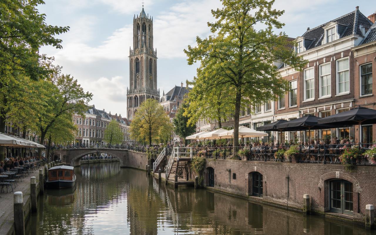Street scene in Utrecht, Netherlands